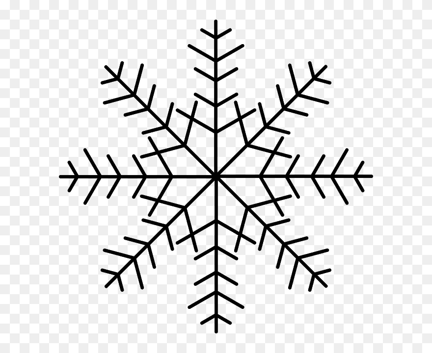 Season Drawing Weather - Snowflake Thin Outline Clipart