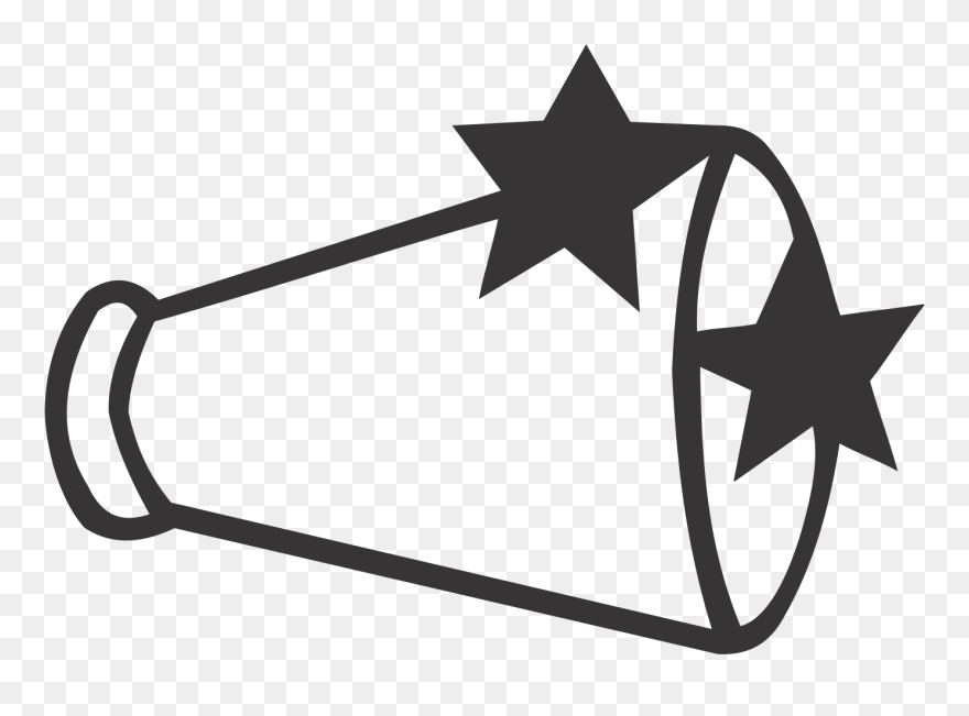 Megaphone With Stars Clipart