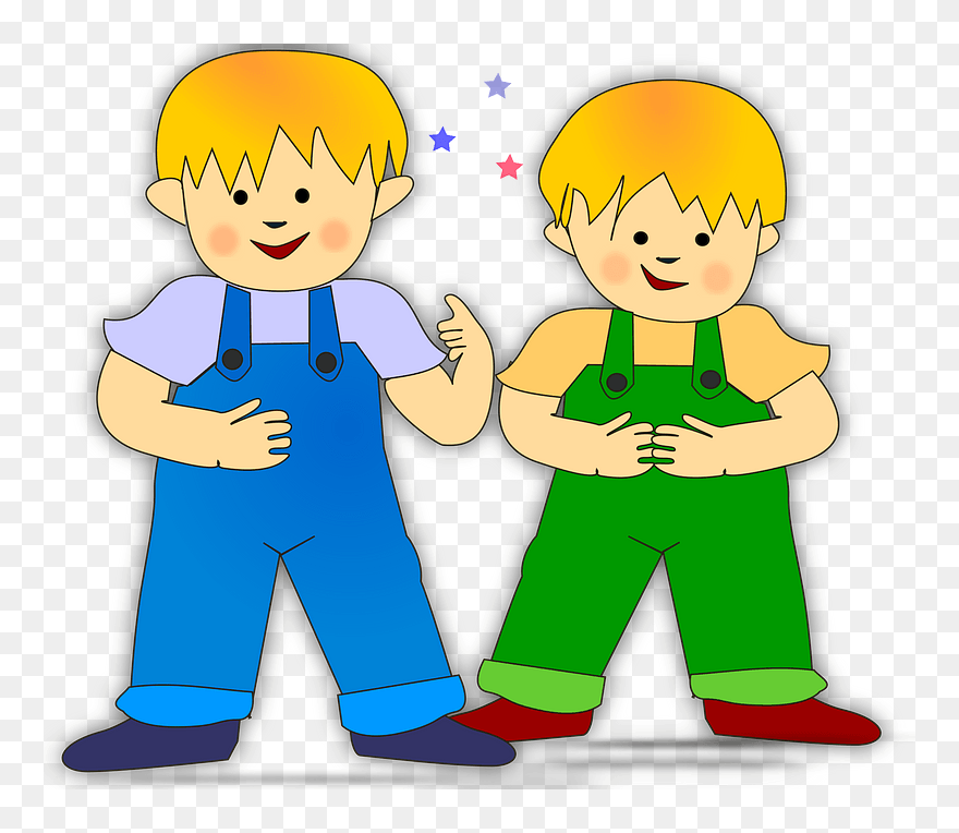 Sweet Kids Clipart - Two Brothers Clipart - Png Download