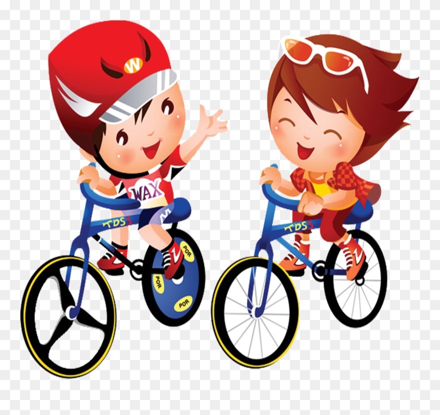 Transparent Kid Bike Clipart - Biking Clipart - Png Download