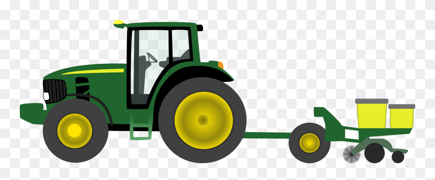 Green Tractor Clip Art John Deere Free Cliparts - Transparent John Deere Tractor Clipart - Png Download