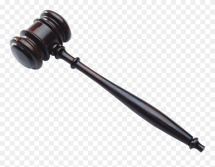 Transparent Hammer Clipart Black And White - Court Hammer Transparent - Png Download