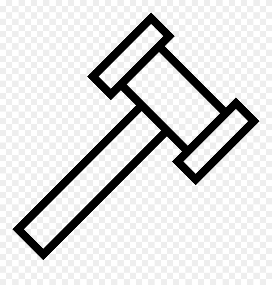 Judge Hammer - Pictogram Law Clipart