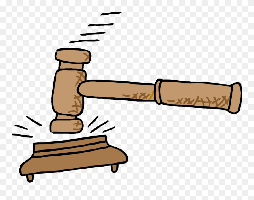 Vector Illustration Of Judge"s Gavel Ceremonial Mallet - Judge Hammer Cartoon Png Clipart