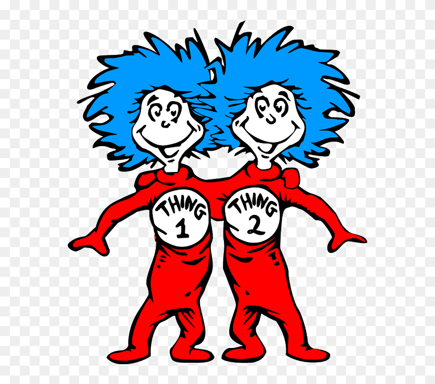 Dr Seuss Clipart Thing 1 - Transparent Thing 1 And Thing 2 Png