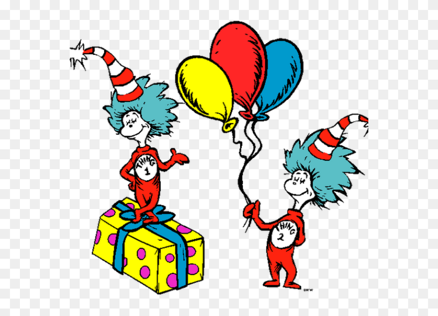 Thing 1 And Thing 2 Logo Clipart Image Freeuse Library - Dr Seuss Clipart - Png Download