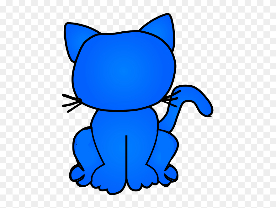 Cat Outline Svg Clip Arts - Confused Cat Clip Art - Png Download