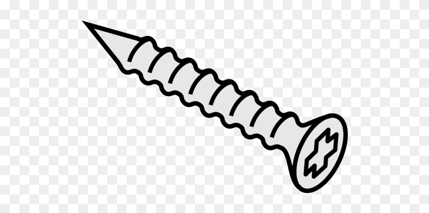 Angle,hardware Accessory,line - Screw Clip Art - Png Download