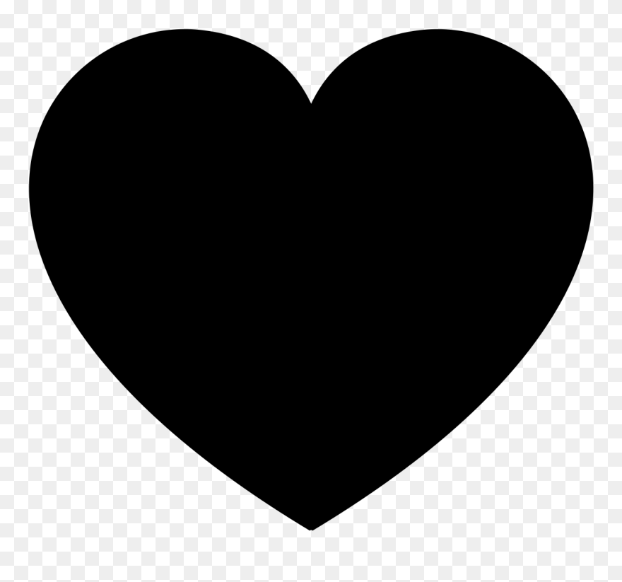 White Heart Black Background - Heart Shaped Clipart - Png Download