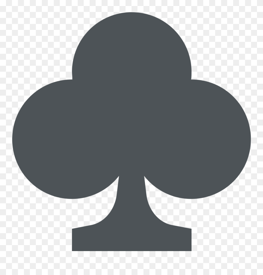 Emoji Meaning Symbol Four-leaf Clover Spade - Simbolo De Paus Baralho Clipart