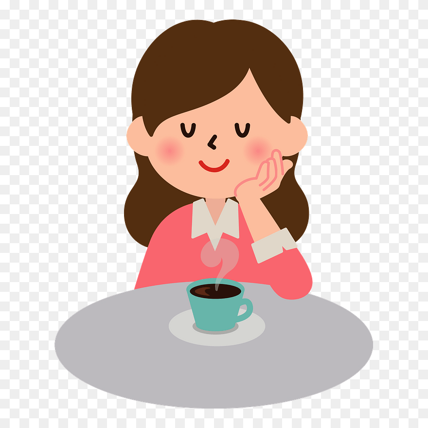 Woman Cafe Coffee Clipart - Abdominal Pain Png Transparent Png