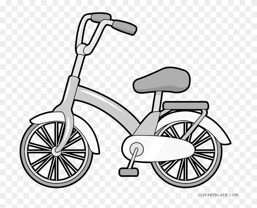 Free Black White Images - Bicycle Clipart Black And White Png Transparent Png