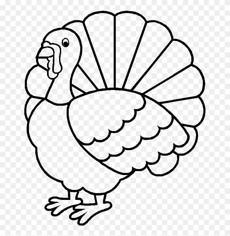 Turkey Cartoon Coloring Pages Clipart