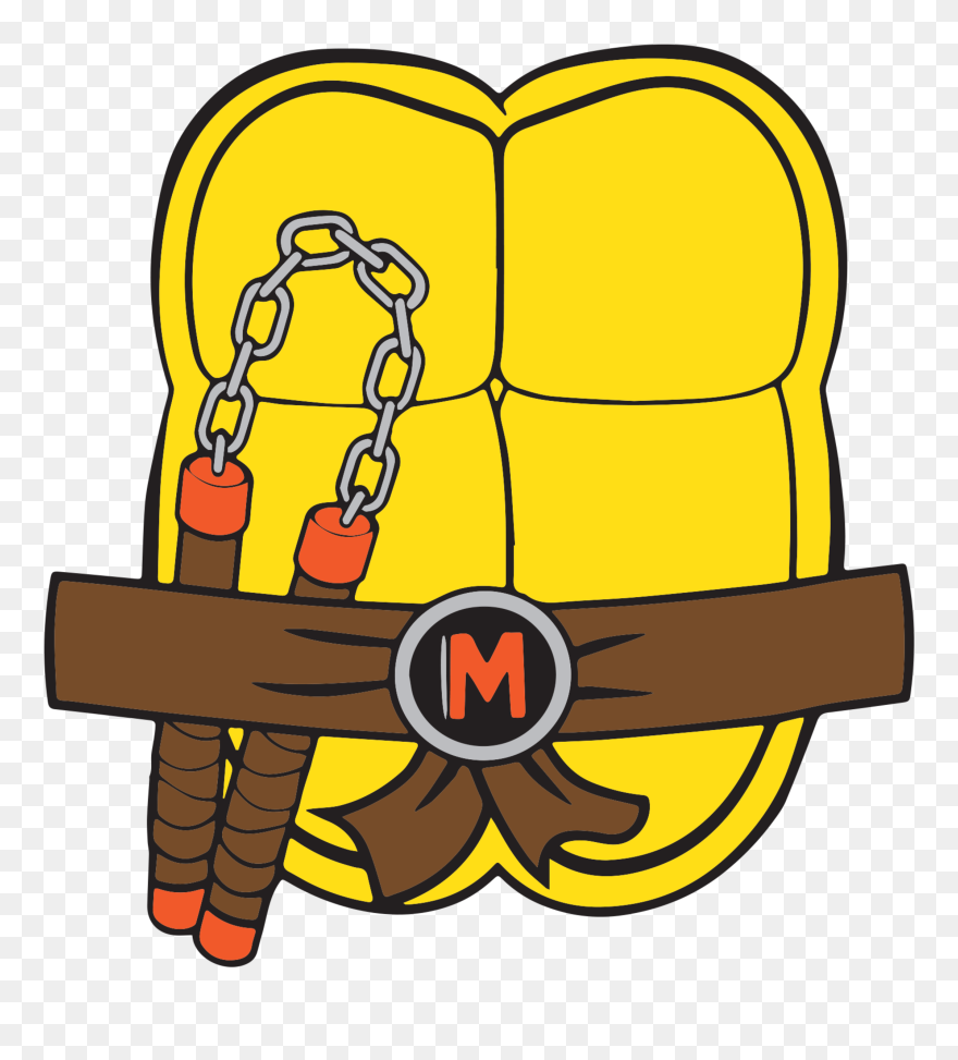 Clipart Sword Ninja Turtle - Ninja Turtles Shell Svg - Png Download