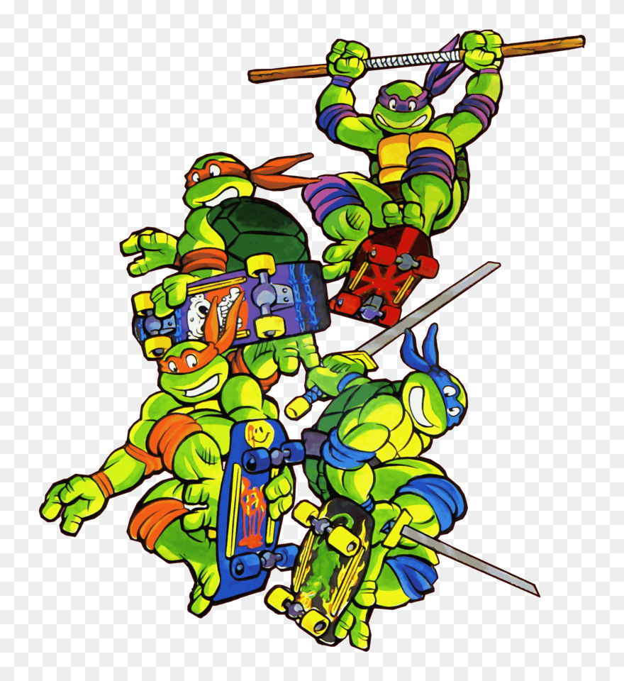 Teenage Mutant Art Turtles Heist In Character - Teenage Mutant Ninja Turtles The Arcade Game Clipart