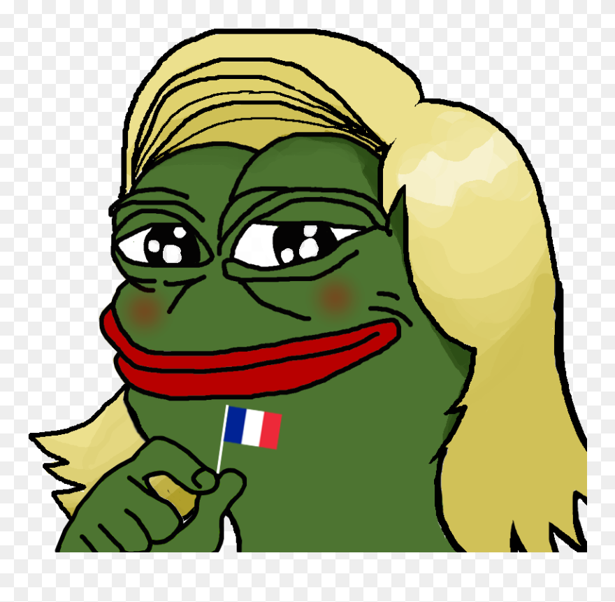 Pepe The Frog Download Free Clipart With A Transparent - Pepe The Frog Le Pen - Png Download