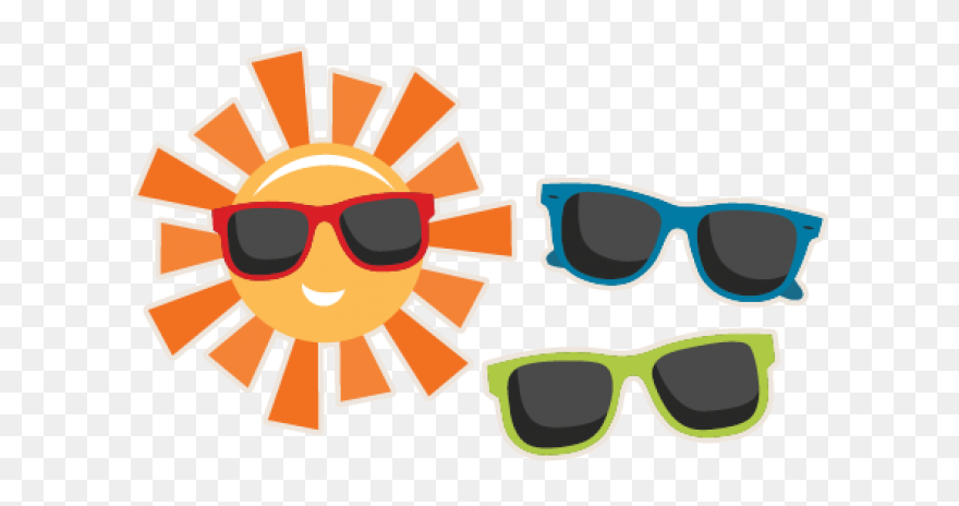 Sun With Glasses Svg Clipart