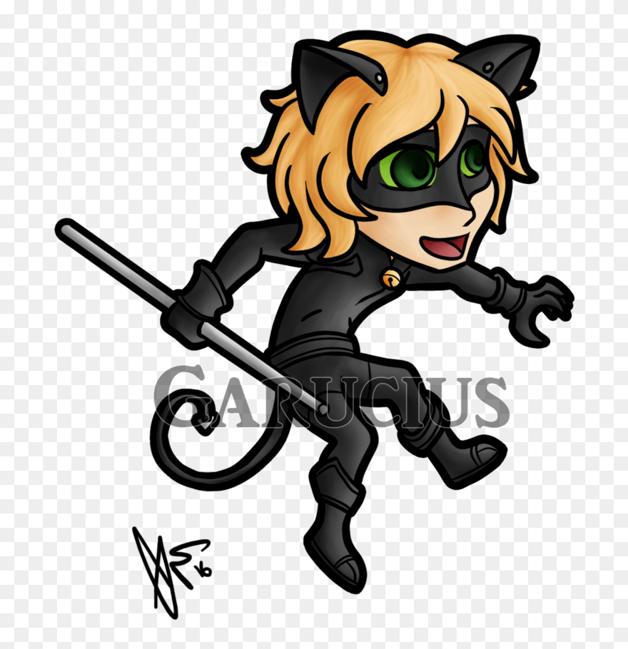 Miraculous Ladybug Chat Noir By Garucius - Miraculous: Tales Of Ladybug & Cat Noir Clipart