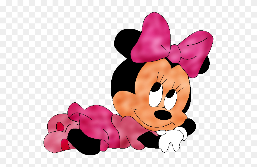 Minnie Mouse Bebe Acostada Clipart