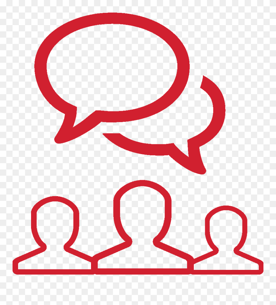 People With Talking Bubbles Icon - Meet And Greet Background Clipart