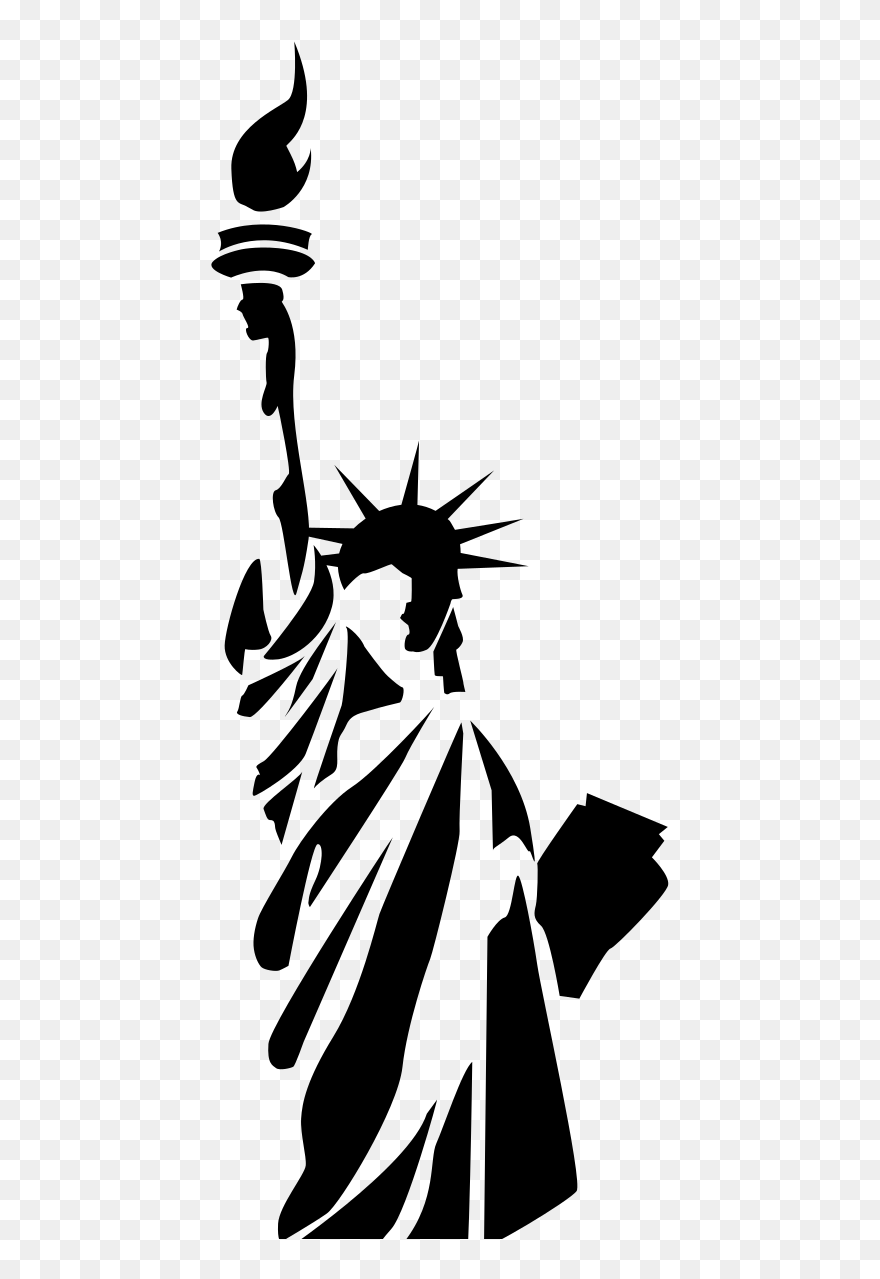 Statue Of Liberty Torch Silhouette Clipart