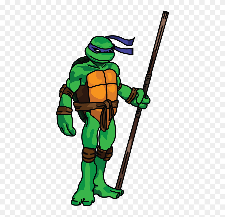 Transparent Teenage Mutant Ninja Turtles Faces Clipart - Donatello Ninja Turtle Drawing - Png Download