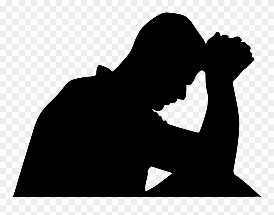 Praying Hands Prayer Bible Clip Art - Silhouette Praying Png Transparent Png