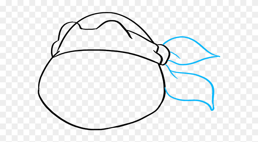 How To Draw Teenage Mutant Ninja Turtle Face - Ninja Turtle Line Drawing Clipart