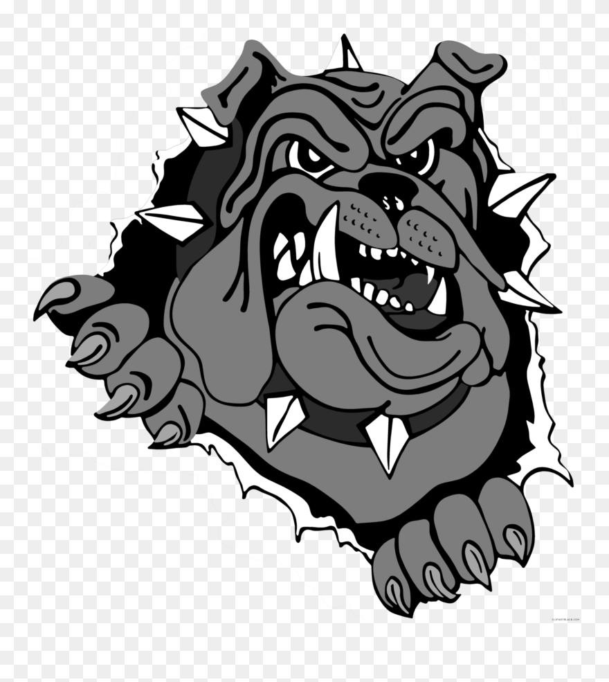 Bulldog Head Animal Free Black White Clipart Images - Bulldog Clip Art - Png Download