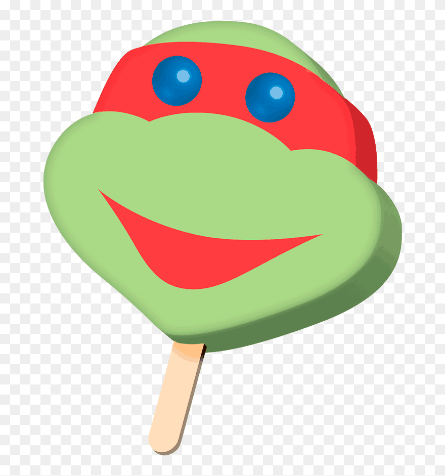 Ninja Turtle Face Bar - Popsicle Tmnt Png Clipart