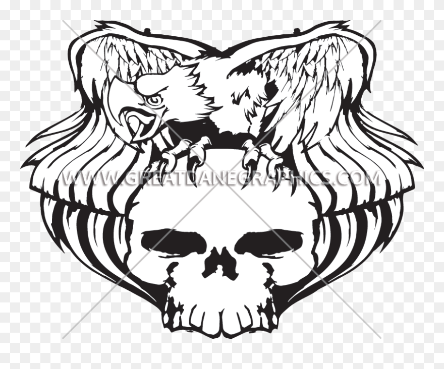 Production Ready Artwork For - Vulture Skull Cartoon Clipart