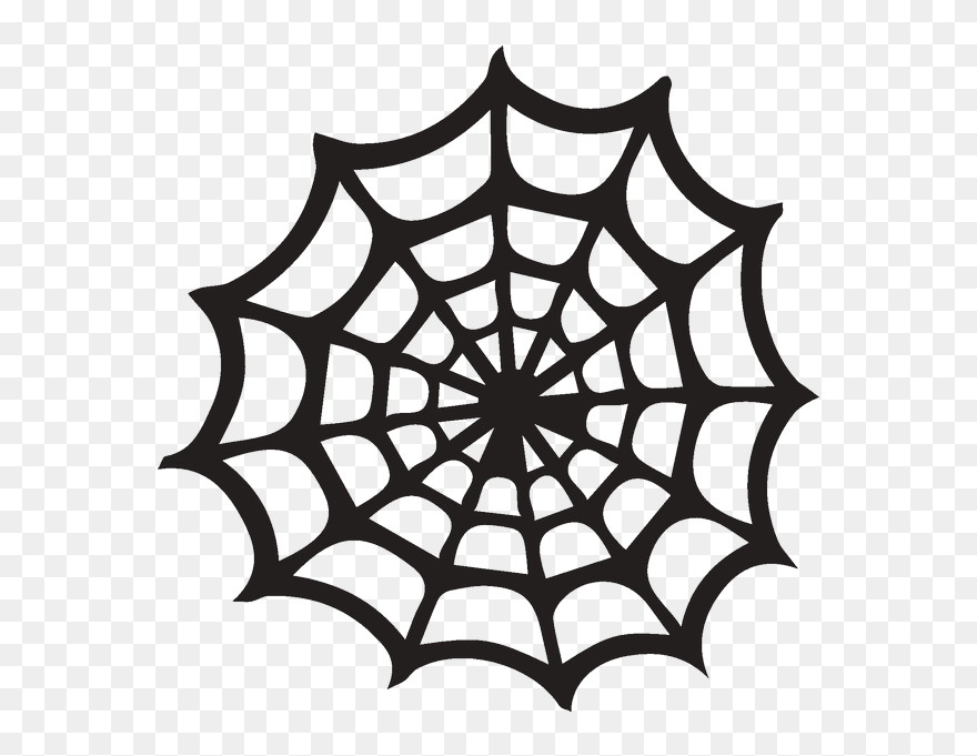 Spider Web Silhouette - Spider Web Silhouette Png Clipart