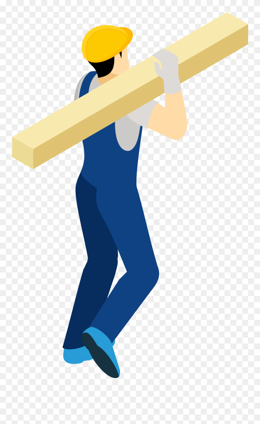 Transparent Worker Png - Construction Worker Illustration Png Clipart