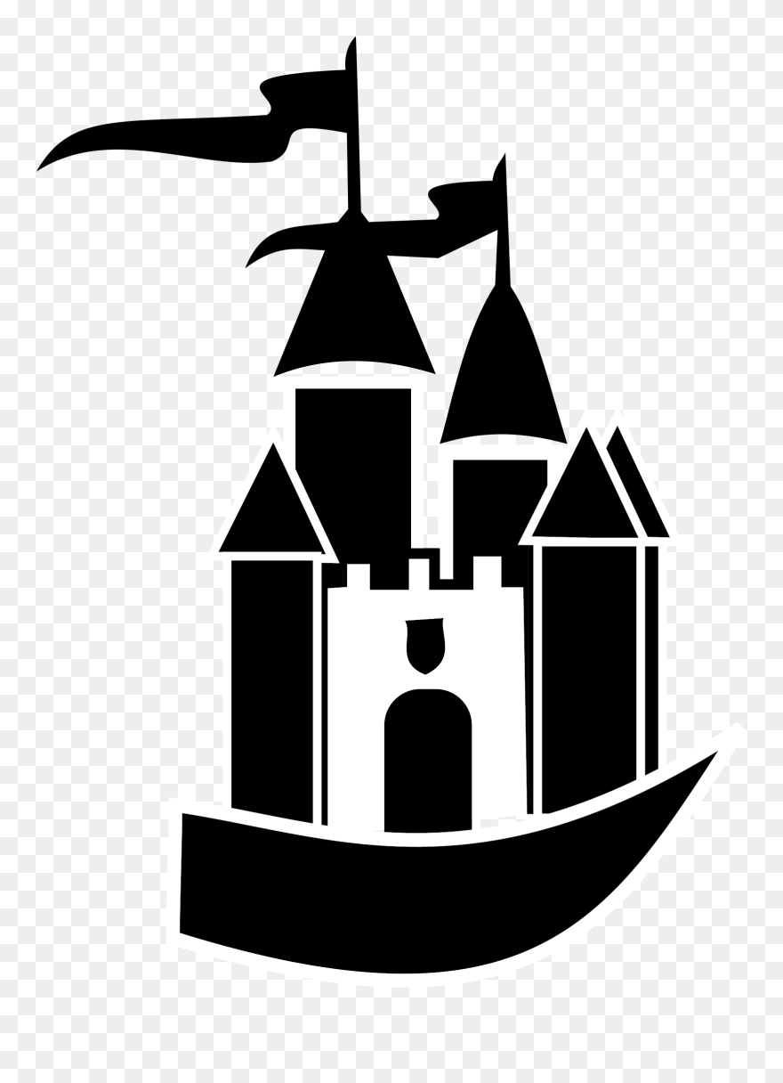 Cinderella Castle Silhouette Vector - Castle Clipart - Png Download