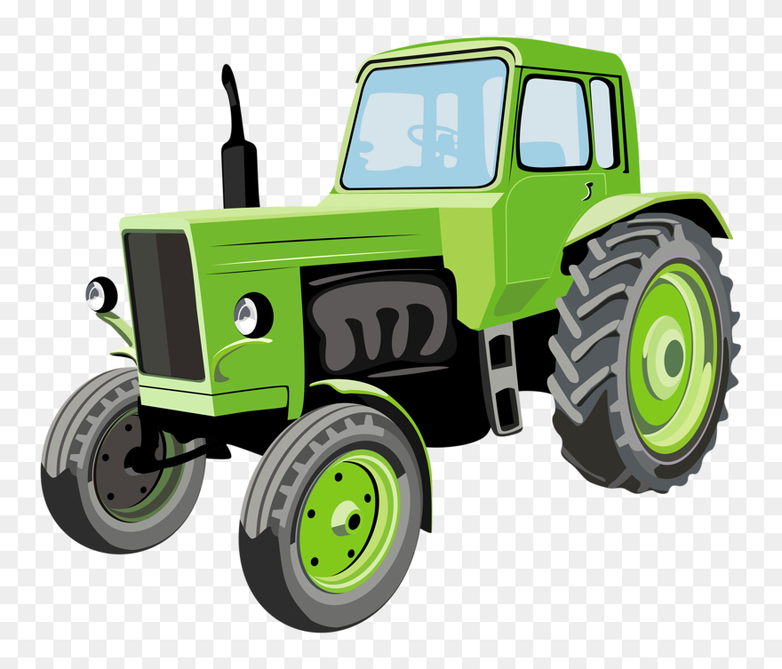 Green Deere John Agriculture Cartoon Tractor Clipart - John Deere Tractor Cartoon Red - Png Download