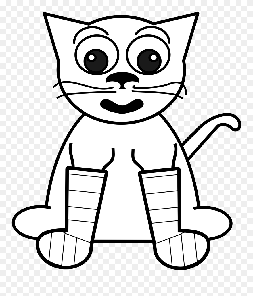 Rainbow Black And White - Clipart Sock - Png Download