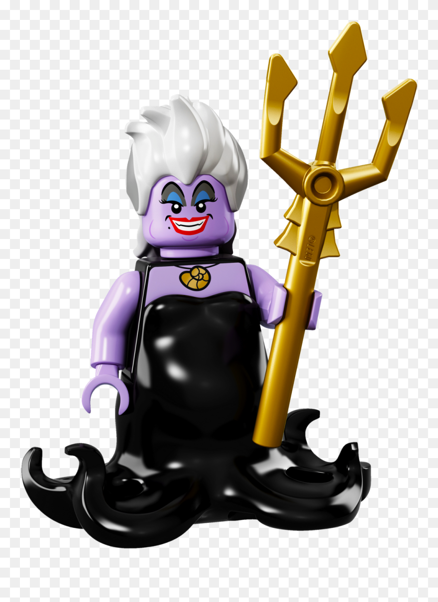 Lego White Hair Piece - Lego Disney Minifigures Ursula Clipart