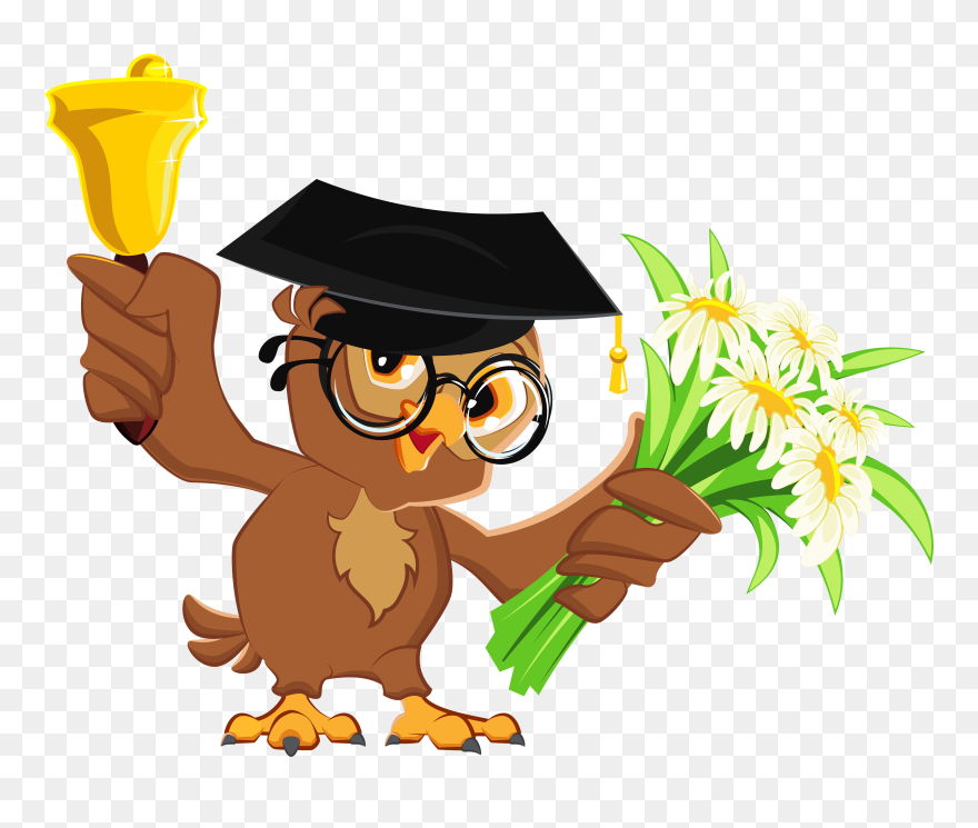 Free Clipart School Out Summer Graphic Library Owl - School Bell Clipart - Png Download