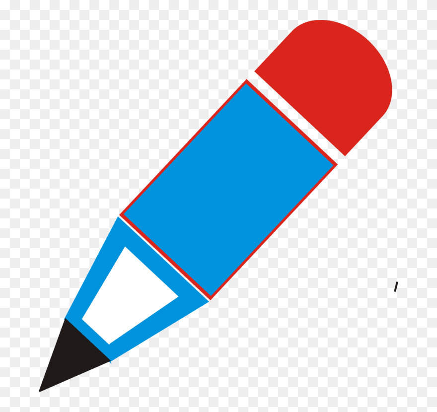 Blue Pencil Clipart - Dominos App - Png Download