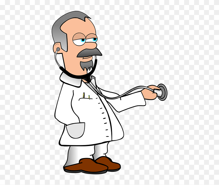 Doctor With Stethoscope Cartoon Clipart