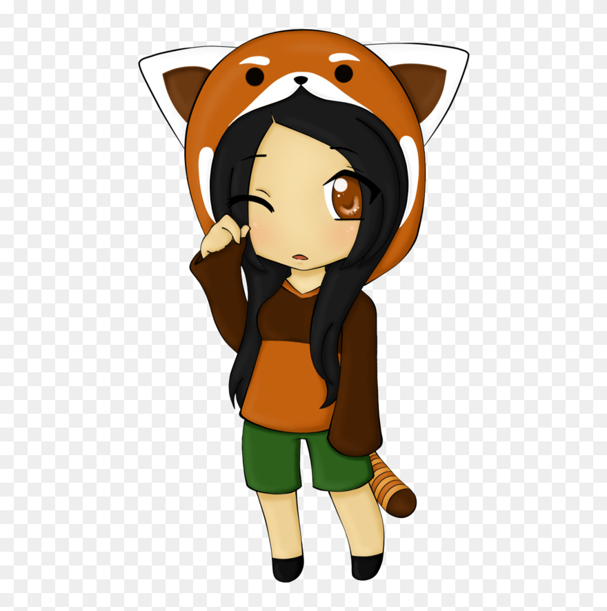Red - Panda - Drawing - Drawing A Panda Girl Clipart