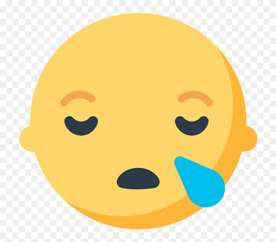Sleepy Face Emoji Clipart - Emoji - Png Download