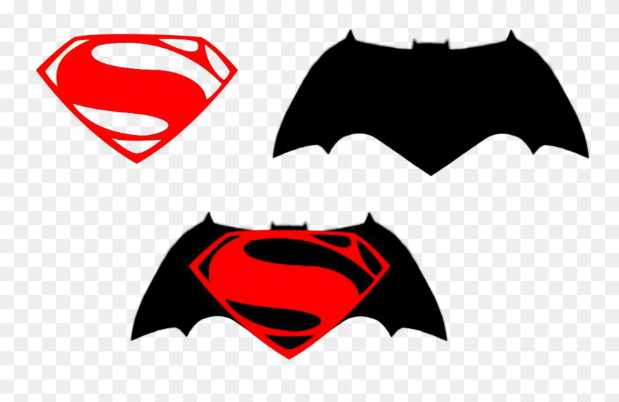 Batman Vs Superman Symbols Drawing Clipart
