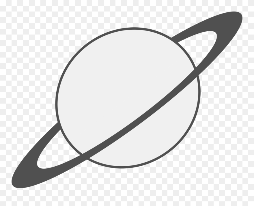 Earth Planet Ring System Saturn Black And White - Saturn Clipart Black And White Png Transparent Png
