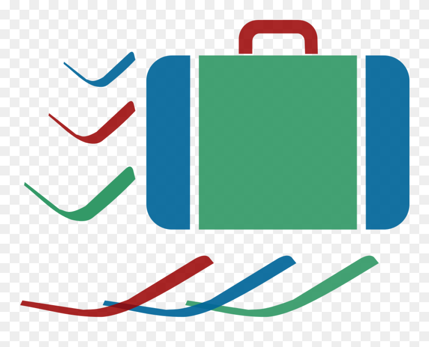 Suitcase Icon Blue Green Red Dynamic V01 Clipart