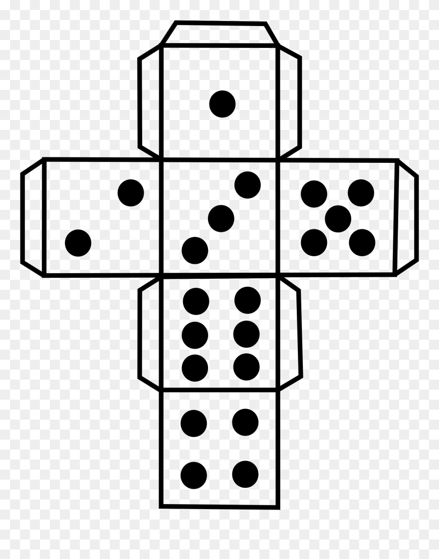 1867 X 2400 - Template For A Dice Clipart