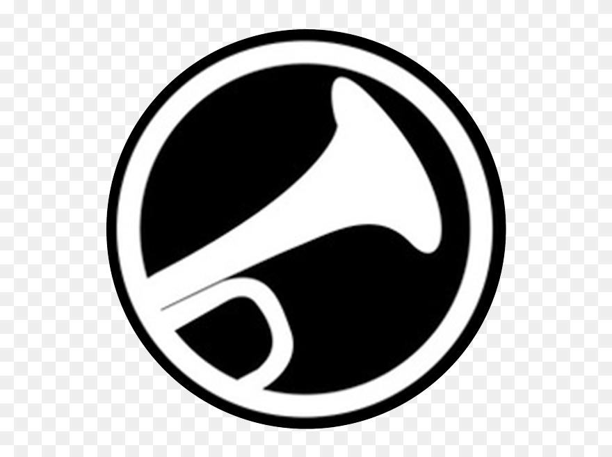 Black And White Trumpet Logos Clipart