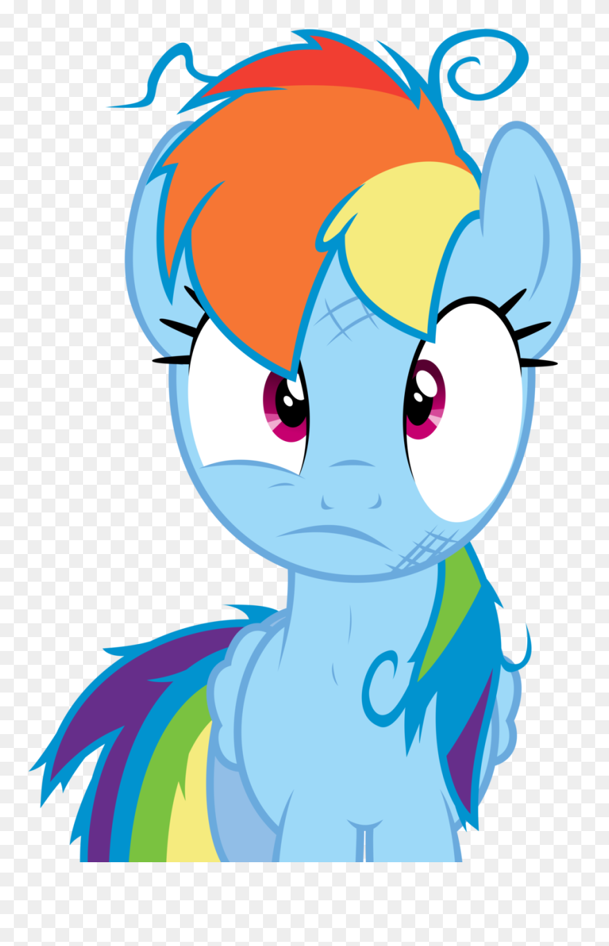Crazy Clipart Rainbow Hair - Rainbow Dash Crazy Hair - Png Download