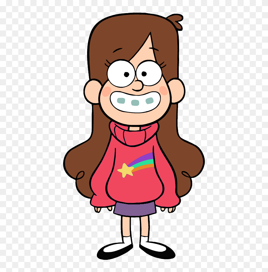 Cartoon Girl With Brown Hair - Mabel Pines Clipart