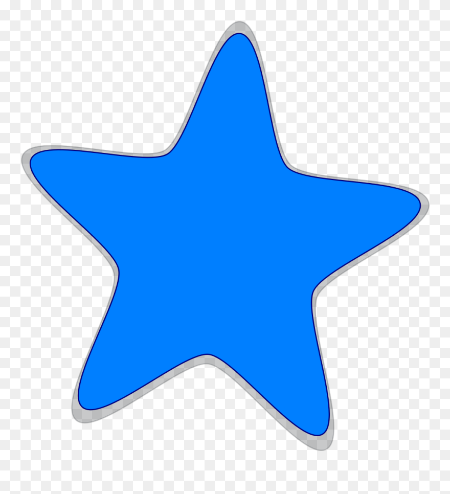 Light Blue Star Clip Art - Png Download